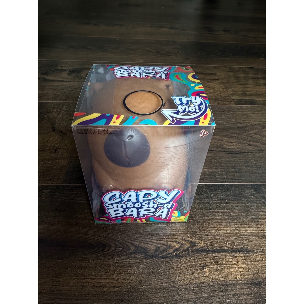 Capy Smoosh-a-Bara Squishy Capybara Toy Brown Sensory Fidget Squeeze - Picture 1 of 1
